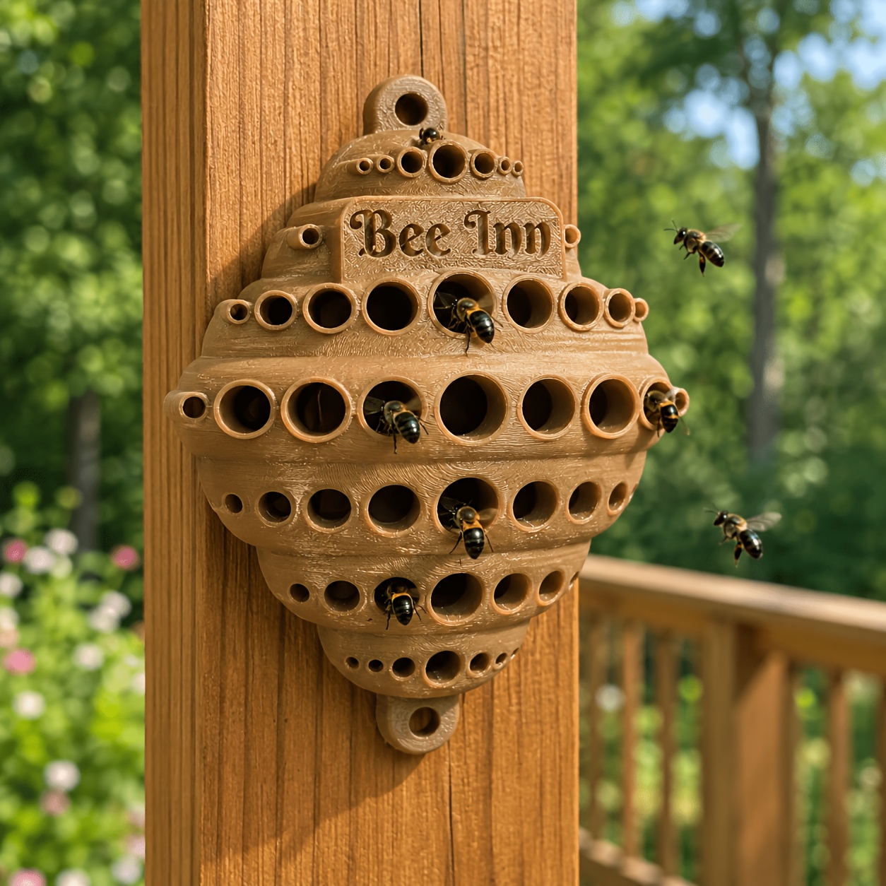 Urban Farming Is - 3D-gedrucktes wandmontiertes Bienen- und Schmetterlings-Habitat –